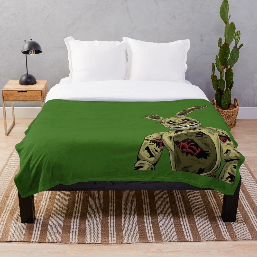 Springtrap Inspired Plush Blanket for FNAF Fans