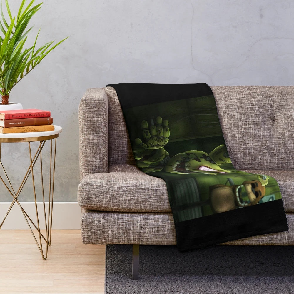 Springtrap plush blanket featuring the iconic Five Nights at Freddy's character