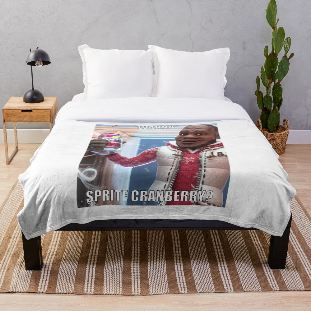 Sprite Cranberry themed plush blanket