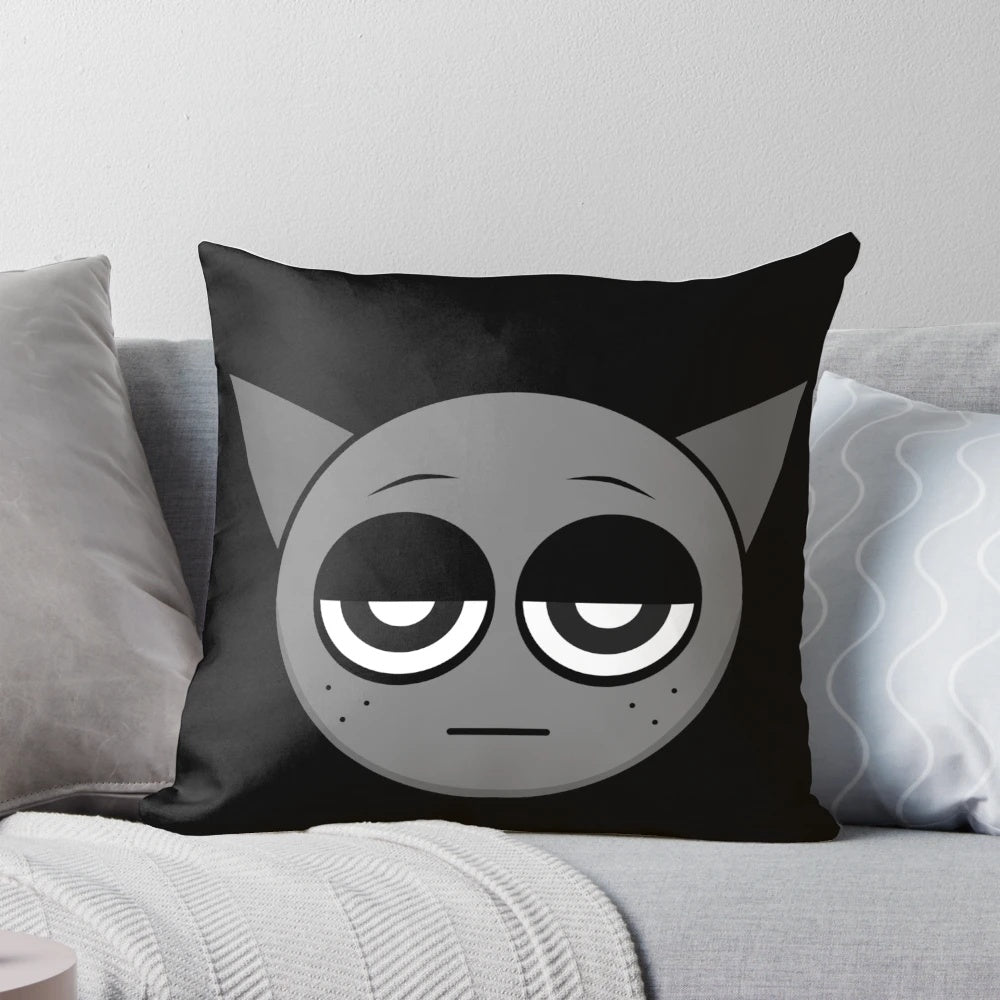 Sprunki Gray Comfortable Pillow for Gamers and Simon Fans