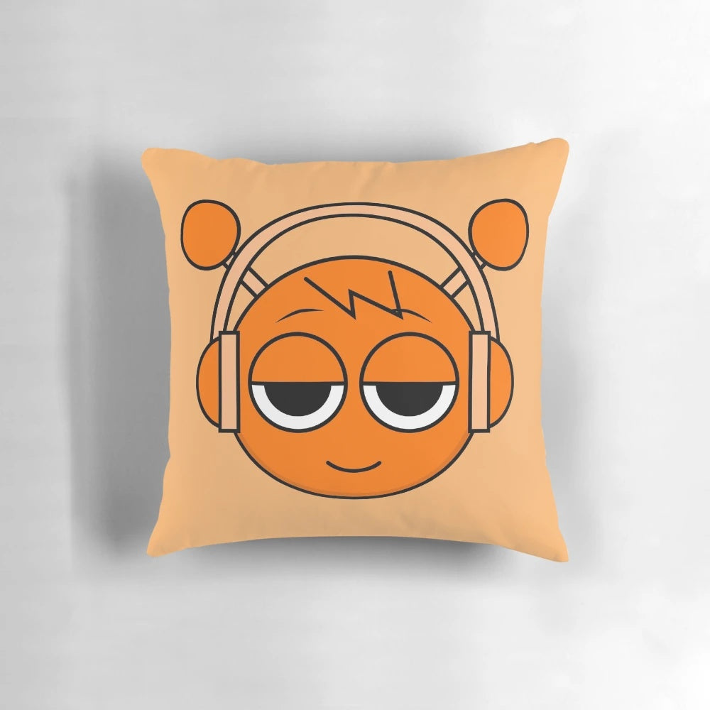 Sprunki Happy Oren Orange Gaming Pillow
