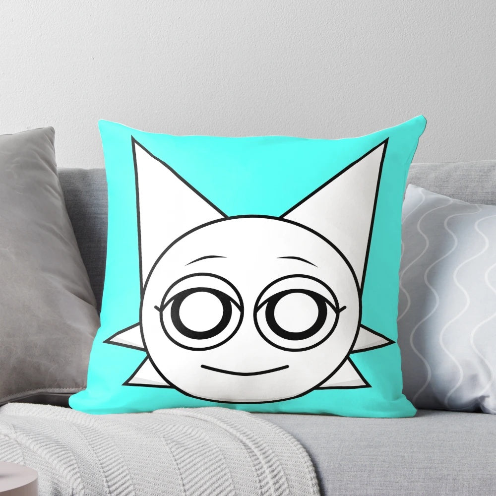 Sprunki Happy Wenda gaming-themed white head pillow