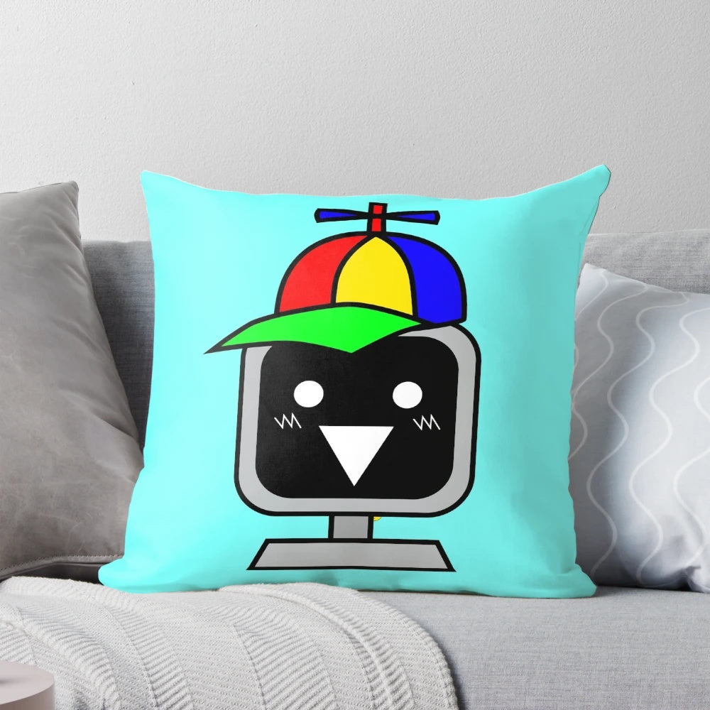 Sprunki Mr. Fun Computer Head Pillow, a comfortable and playful gaming accessory for computer enthusiasts.