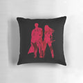 A cozy pillow featuring the iconic Buffy the Vampire Slayer couple, Spike and Buffy