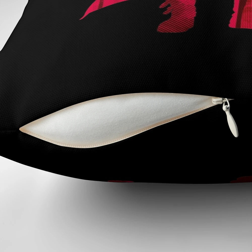 A cozy pillow featuring the iconic Buffy the Vampire Slayer couple, Spike and Buffy