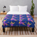 Spyro-inspired plush blanket with minimalist design