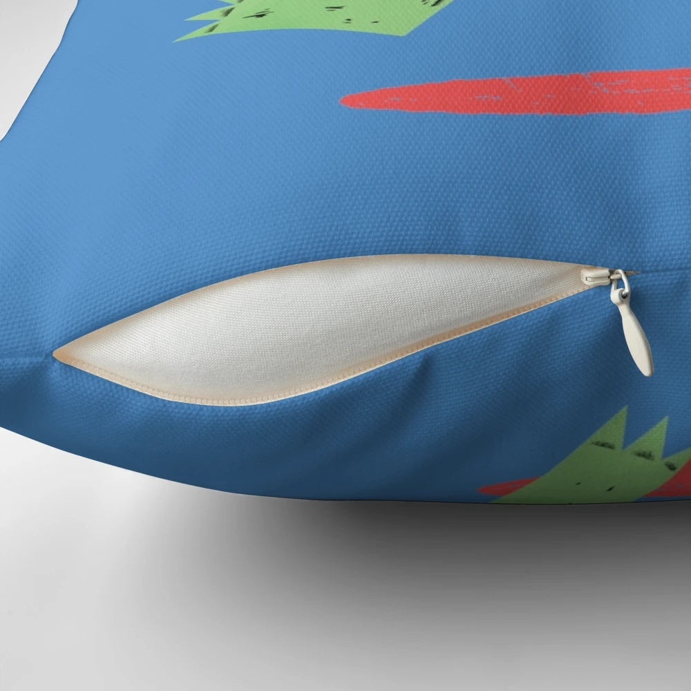 Colorful cartoon alligator pillow with toothpaste design for children's room decor