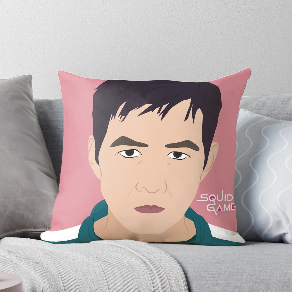 Squid Game 2 Seong Gi-hun Smile Netflix Pillow