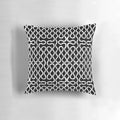 Squiggles art black and white decorative pillow with a unique modern design