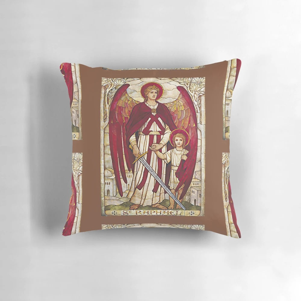 St Raphael Archangel Catholic Saint Pillow