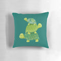 Cute stacked turtle plush pillow in teal, lime green, and turquoise colors