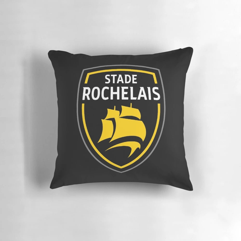 Stade Rochelais Rugby Pillow featuring the team's logo and colors