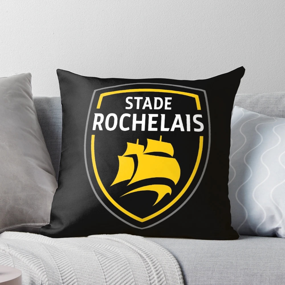 Stade Rochelais Rugby Pillow featuring the team's logo and colors