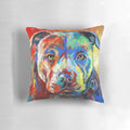 Vibrant pop art portrait of a Staffordshire Bull Terrier dog