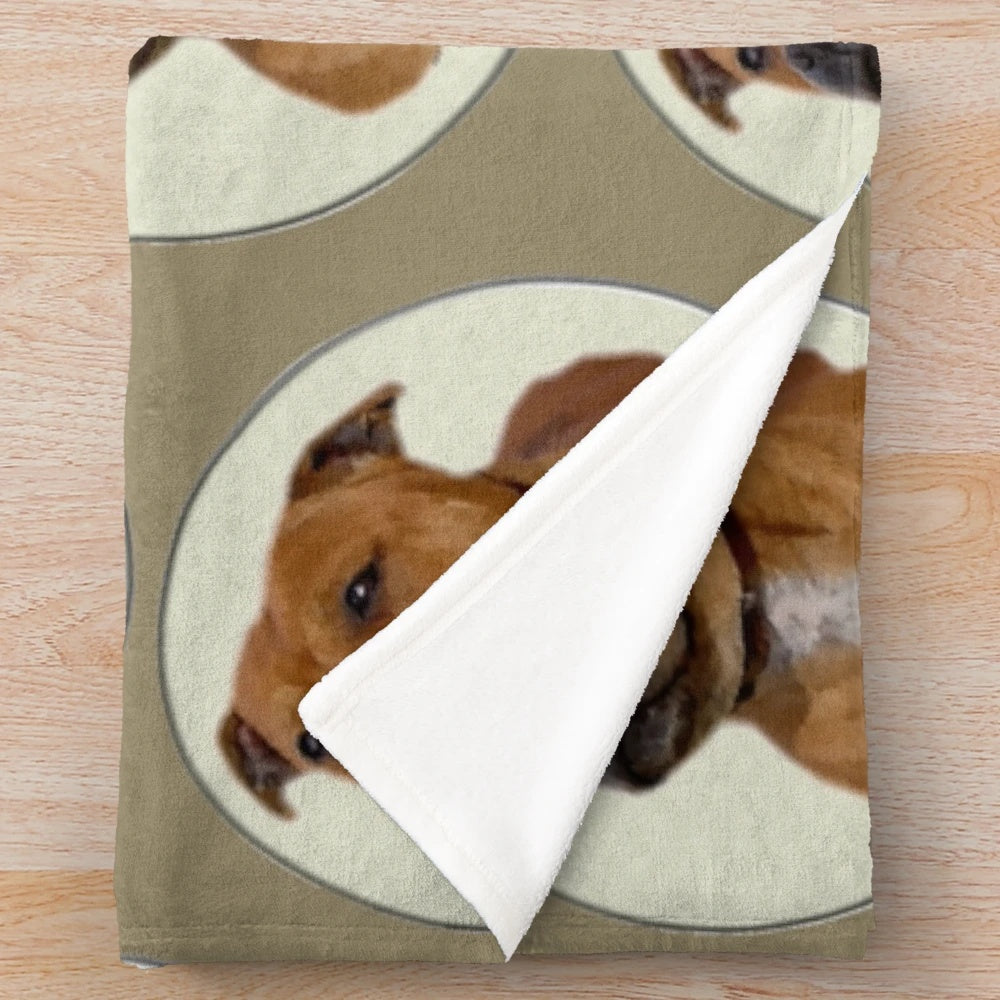Staffordshire Bull Terrier Themed Plush Blanket