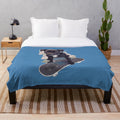 Staffy Dog Skater Themed Plush Blanket