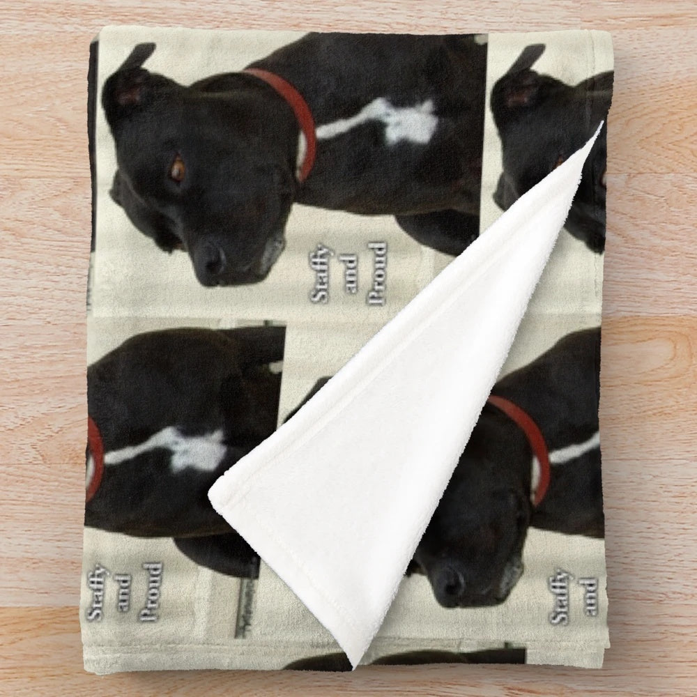 Staffy Proud Plush Blanket