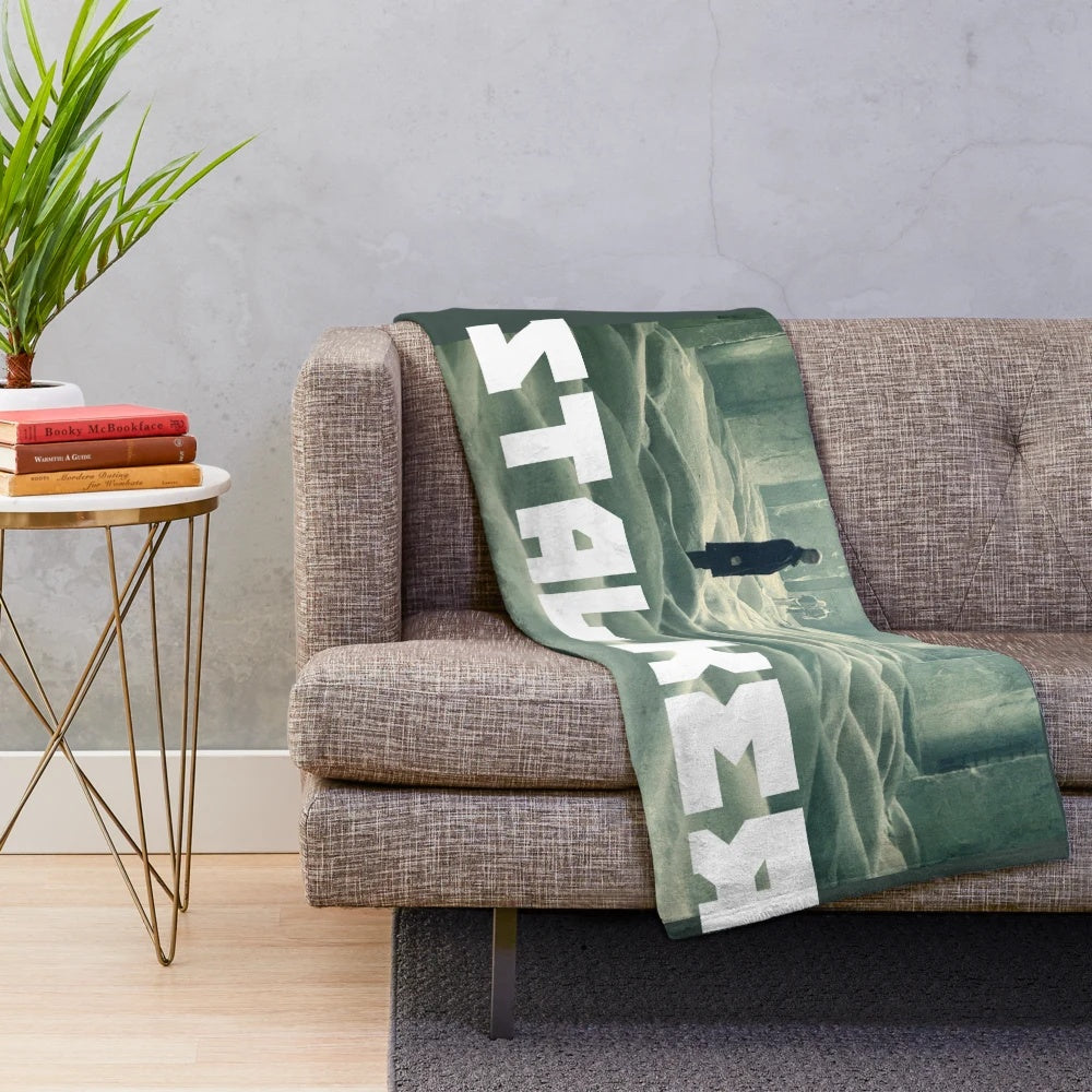 Stalker-inspired plush blanket featuring a cinematic scene from the cult classic film