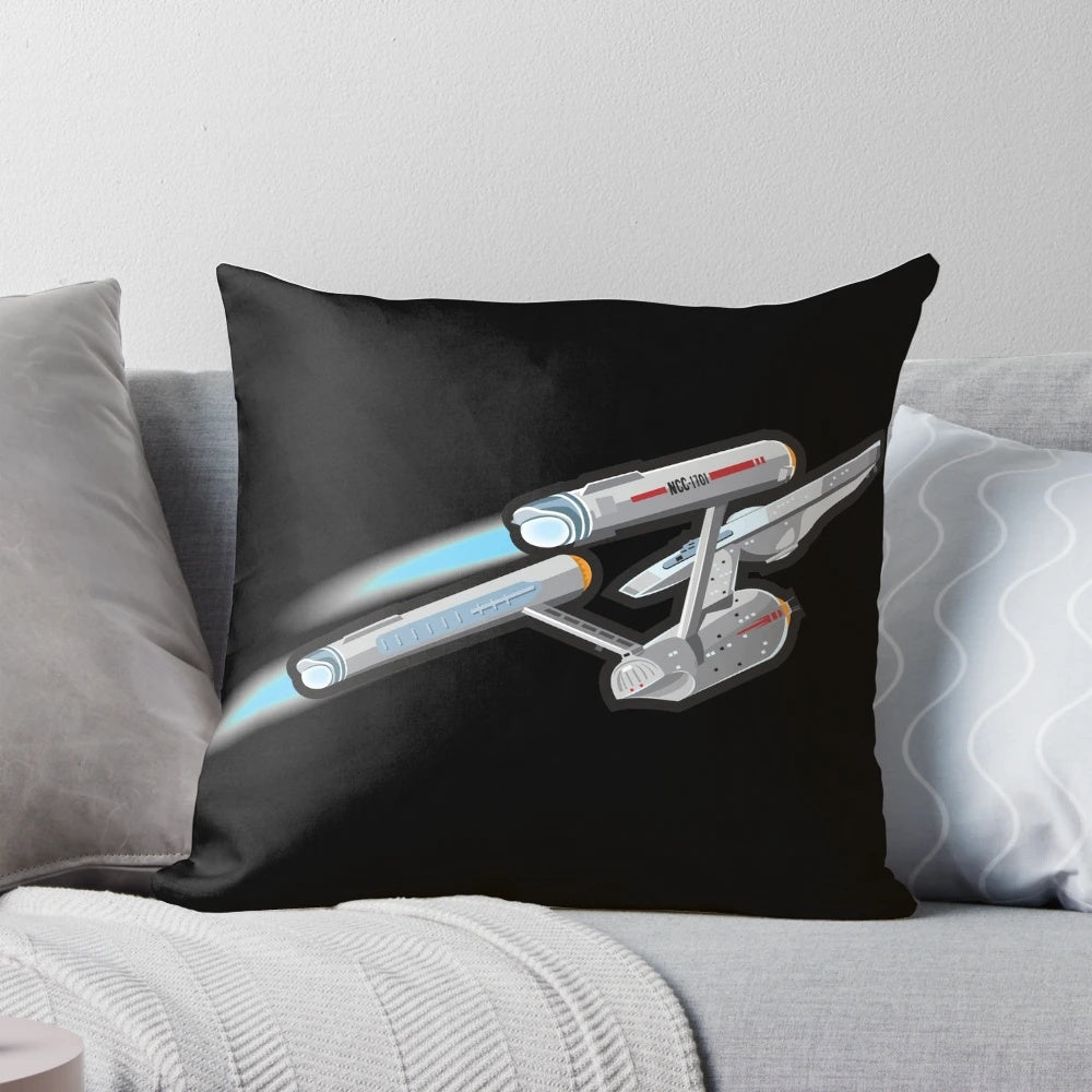 Classic star trek inspired pillow