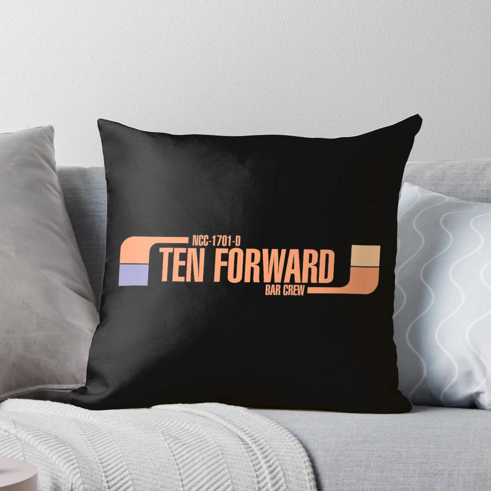 Star Trek The Next Generation Ten Forward Bar Crew Pillow featuring the Enterprise NCC-1701-D