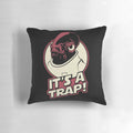 A plush Star Wars 'It's a Trap' Pillow featuring Admiral Ackbar from the Rebel Alliance.