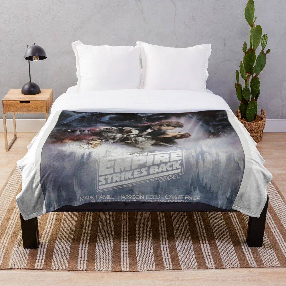 Star Wars: The Empire Strikes Back movie poster inspired plush blanket