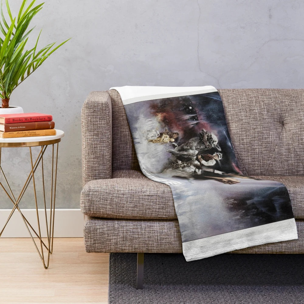 Star Wars: The Empire Strikes Back movie poster inspired plush blanket