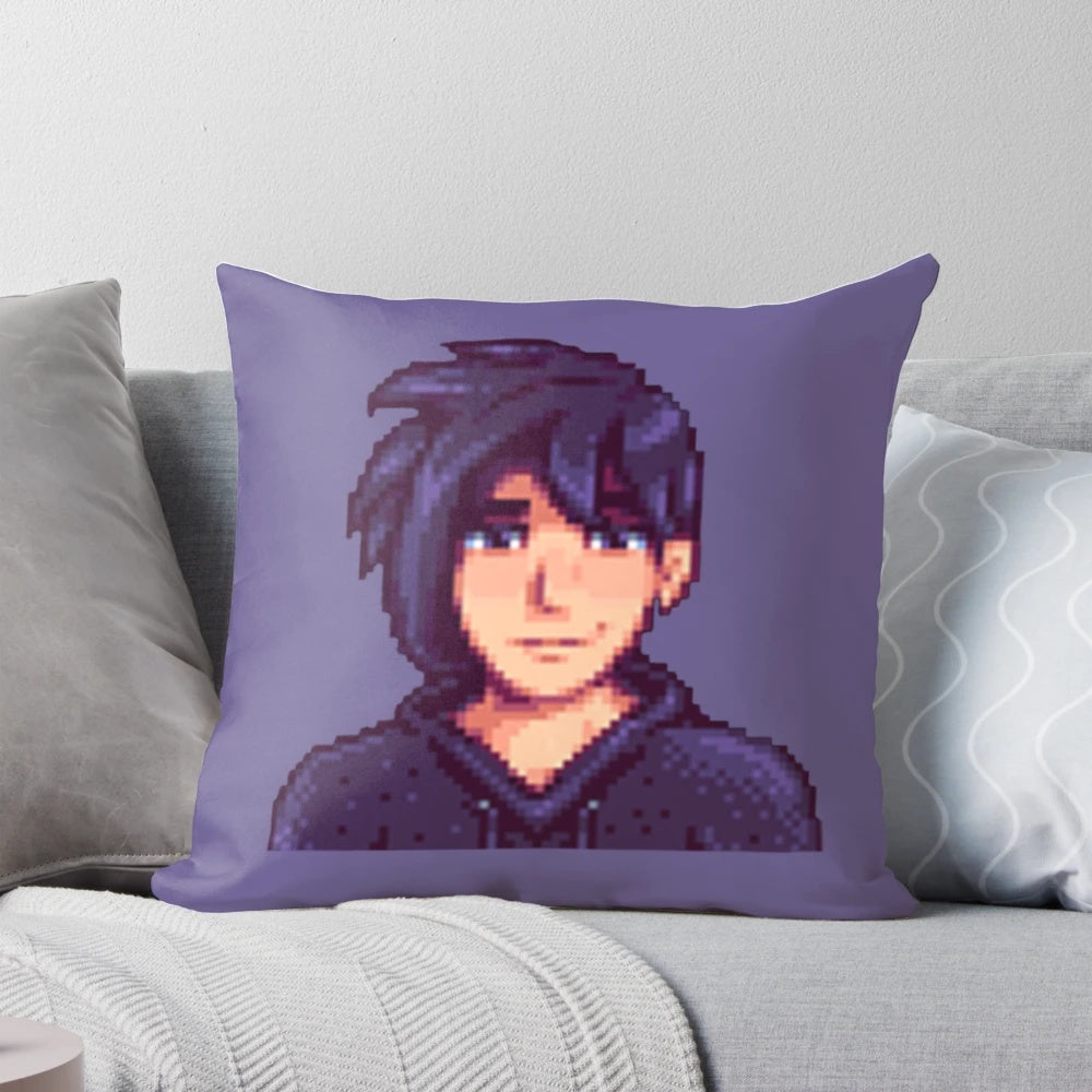 Stardew Valley Sebastian Pixel Art Pillow