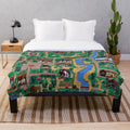 Stardew Valley town map plush blanket
