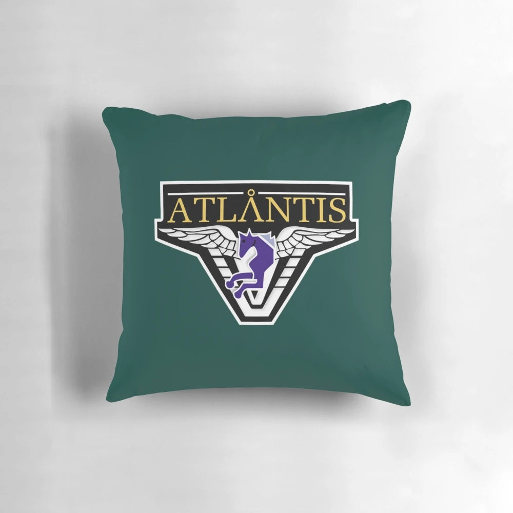 Stargate Atlantis logo and graphics printed on a plush, comfortable pillow
