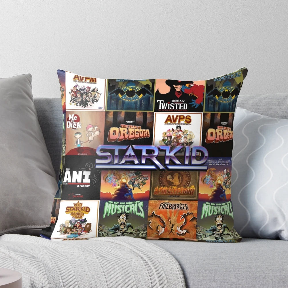 Starkid Inspired Collage Pillow featuring characters and cast from Starkid musicals