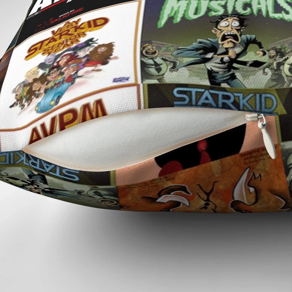 Starkid Inspired Collage Pillow featuring characters and cast from Starkid musicals