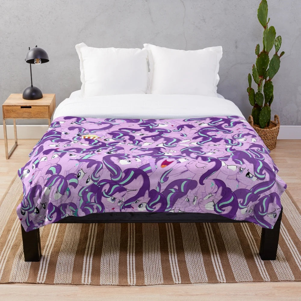 Starlight Glimmer inspired plush blanket with cozy design