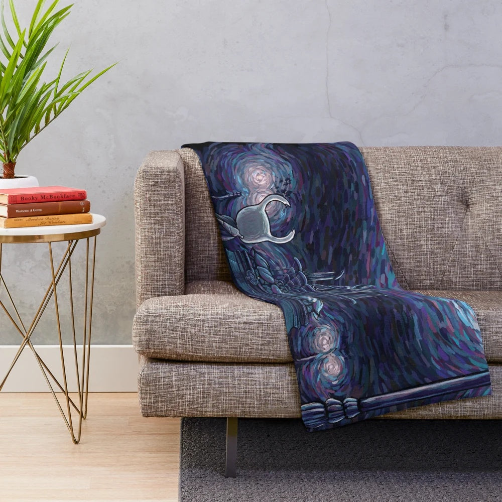 Starry Knight Plush Blanket, Hollow Knight Inspired Bedding