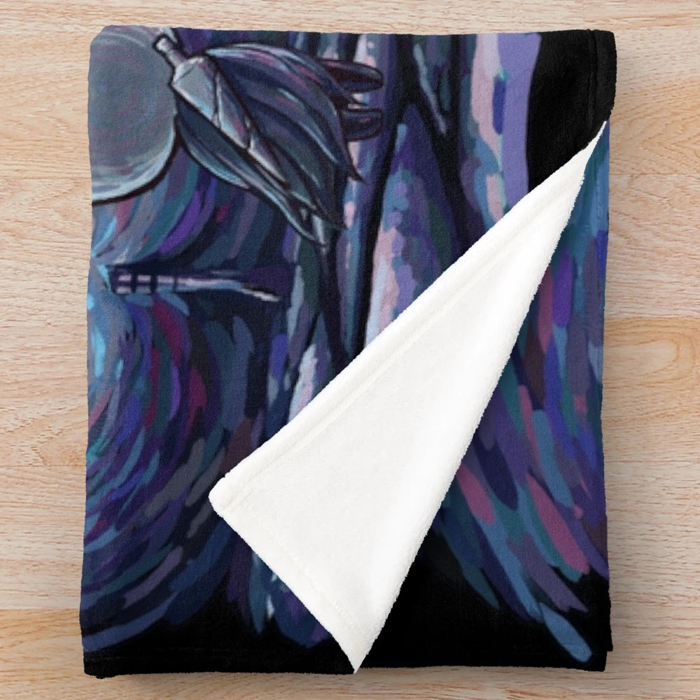 Starry Knight Plush Blanket, Hollow Knight Inspired Bedding