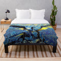 Dragon Age Origins inspired plush blanket with starry night design