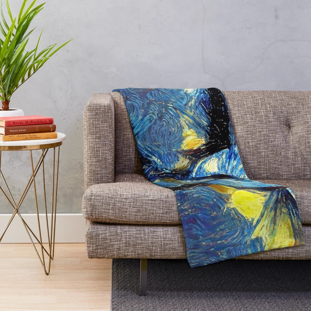 Dragon Age Origins inspired plush blanket with starry night design