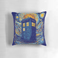 Starry night-themed decorative pillow with a pop culture design
