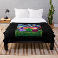 Hocus Pocus themed plush blanket with Starry Night painting design