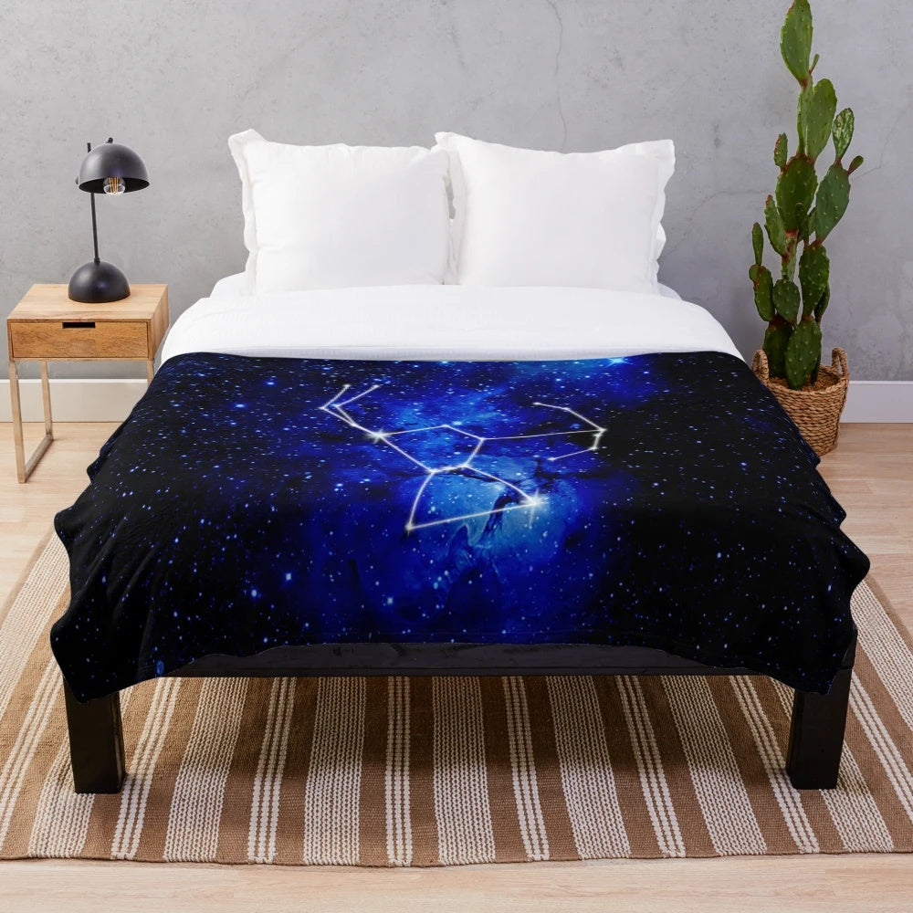 Orion constellation plush blanket for stargazing and astronomy lovers