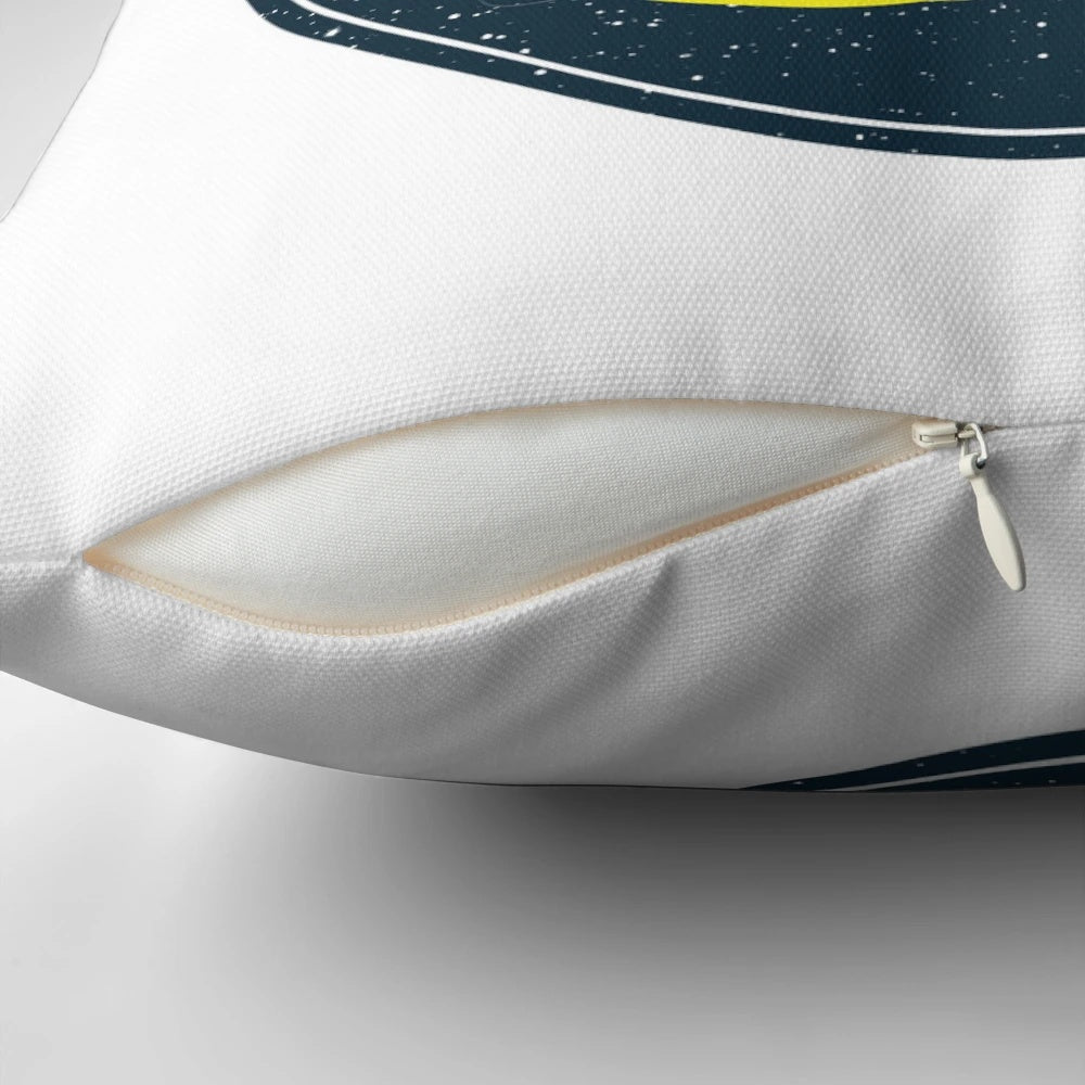 Starry Trinity Space-Themed Pillow with Stars, Galaxies, and Venn Diagram Design