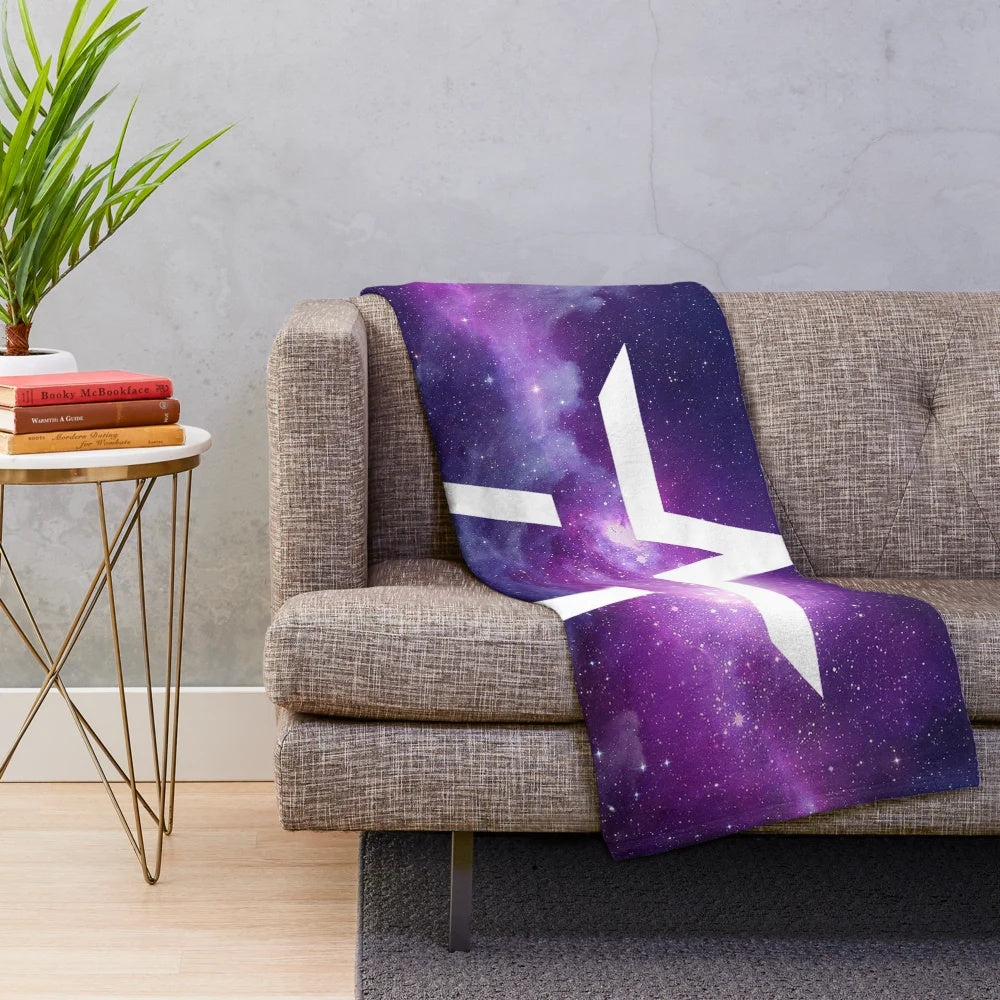 Starset inspired purple nebula plush blanket