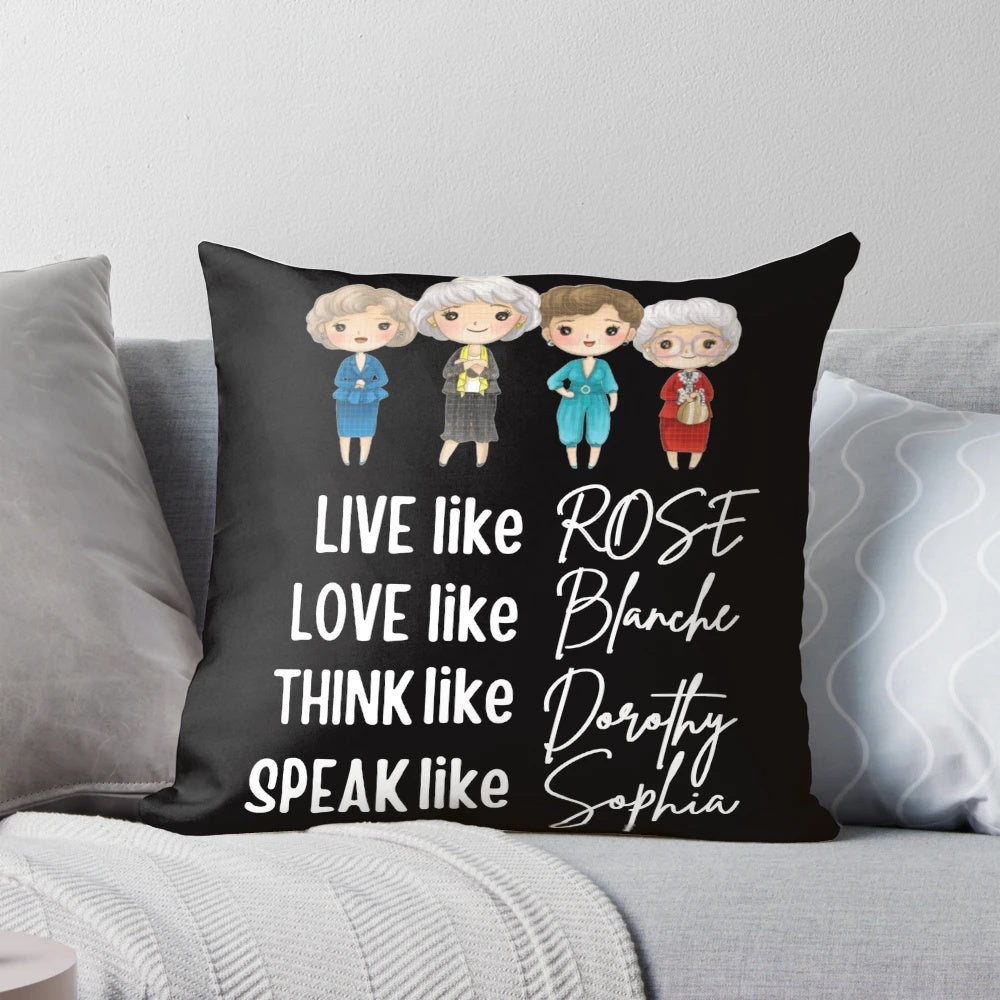 Golden Girls Pillow featuring the iconic characters from the beloved 80s sitcom