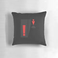 Metal Gear Solid inspired stealth pillow with a minimalist design featuring the iconic Konami logo and Solid Snake silhouette.