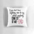 Steel Magnolias 'Nothing Nice to Say' Sarcastic Throw Pillow for Home Décor