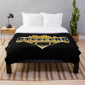 Plush football team blanket featuring the Pittsburgh Steelers skyline design