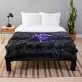 Stefon Diggs inspired plush blanket featuring colorful glow artwork