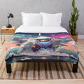 Astronaut Plush Blanket featuring a spaceship design for a cozy, out-of-this-world look