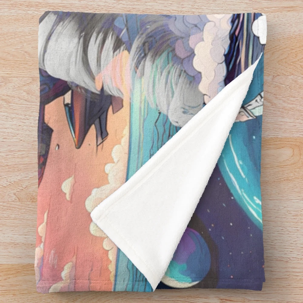 Astronaut Plush Blanket featuring a spaceship design for a cozy, out-of-this-world look