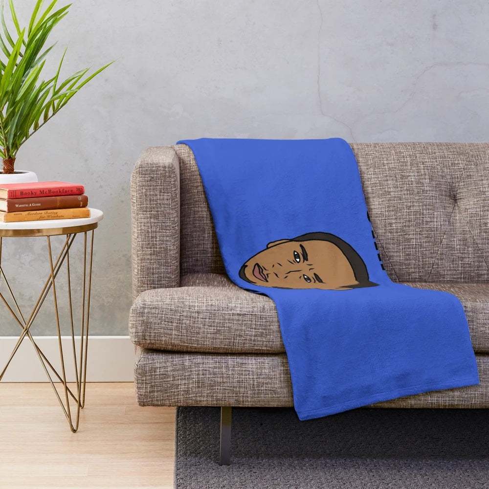 Stephen A. Smith-inspired plush blanket with "Stay Off the Weed" design